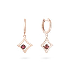 The Gilded Sky Earrings | 18k Rose Gold & Ruby
