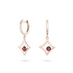 The Gilded Sky Earrings | 18k Rose Gold & Ruby