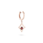 The Gilded Sky Earrings | 18k Rose Gold & Ruby