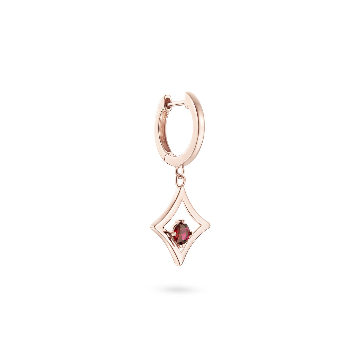 The Gilded Sky Earrings | 18k Rose Gold & Ruby
