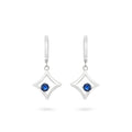 The Gilded Sky Earrings | 18k White Gold & Sapphire