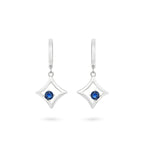 The Gilded Sky Earrings | 18k White Gold & Sapphire
