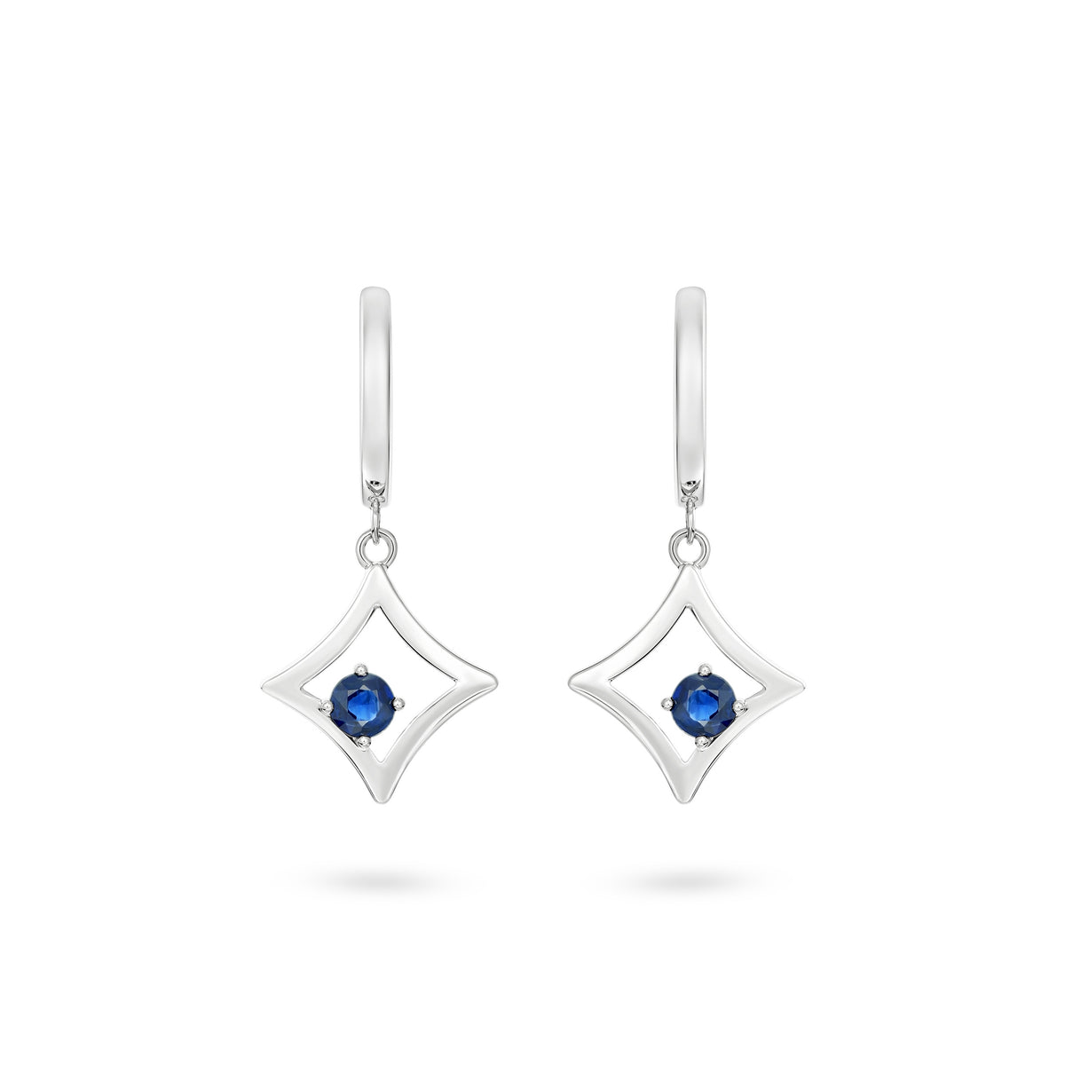 The Gilded Sky Earrings | 18k White Gold & Sapphire
