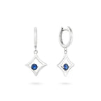 The Gilded Sky Earrings | 18k White Gold & Sapphire