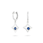 The Gilded Sky Earrings | 18k White Gold & Sapphire