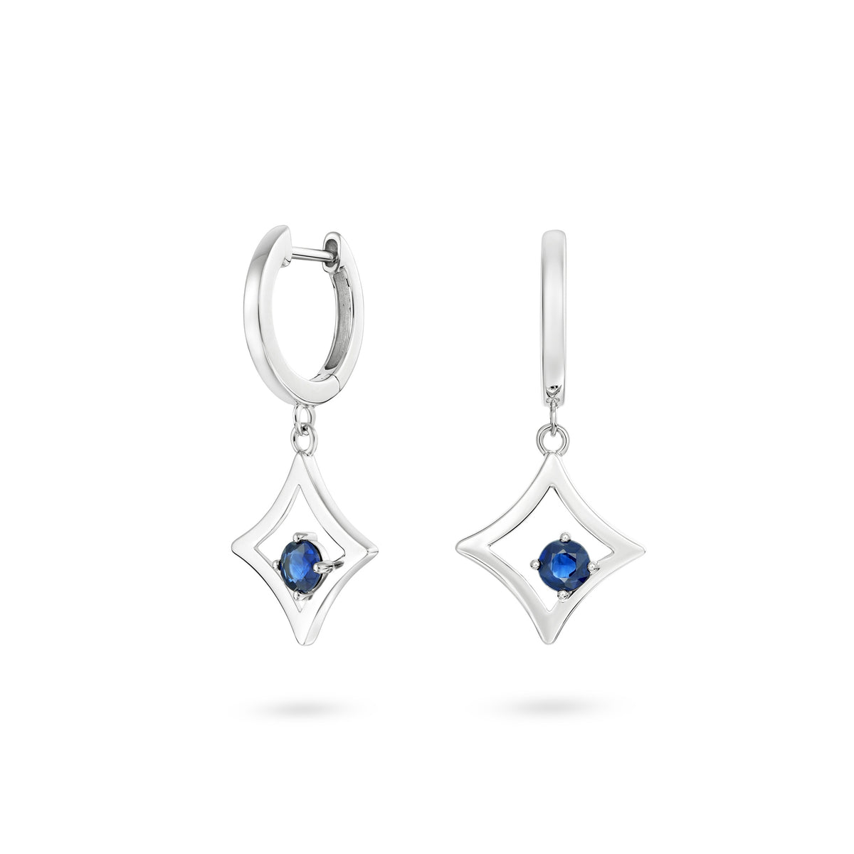 The Gilded Sky Earrings | 18k White Gold & Sapphire
