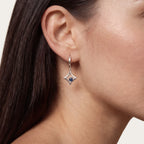 The Gilded Sky Earrings | 18k White Gold & Sapphire