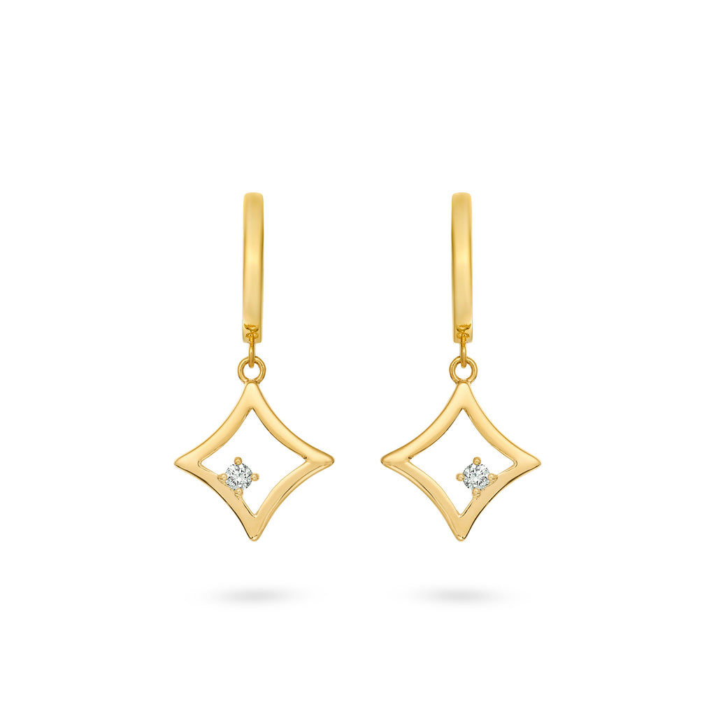 The Gilded Sky Earrings | 18k Yellow Gold & Diamond