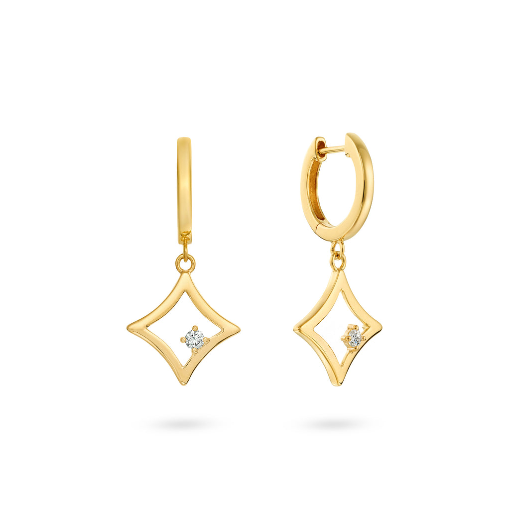 The Gilded Sky Earrings | 18k Yellow Gold & Diamond