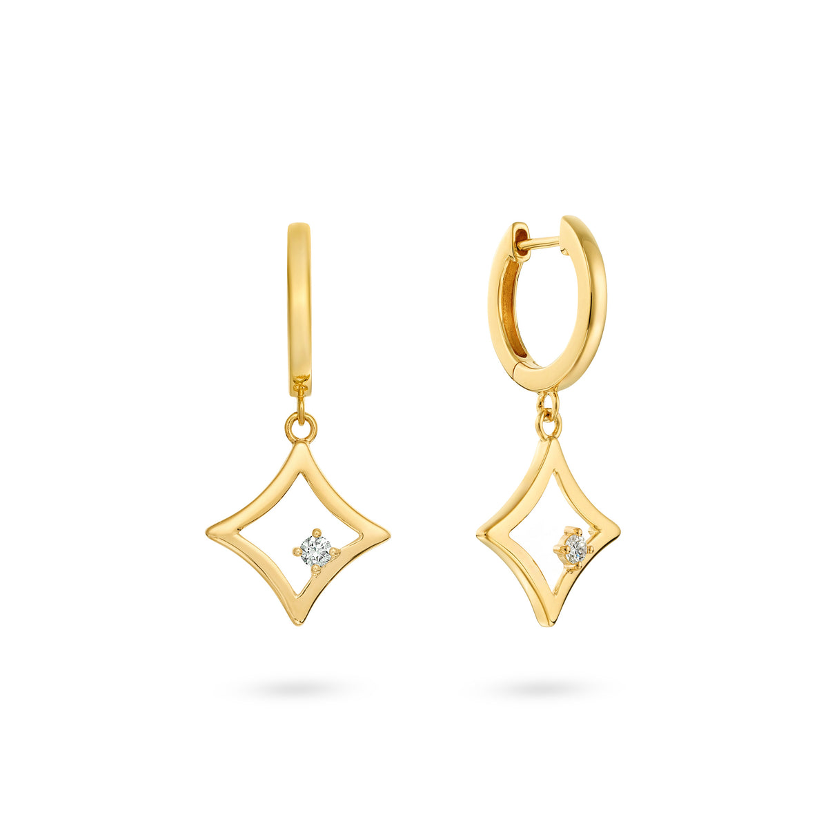 The Gilded Sky Earrings | 18k Yellow Gold & Diamond