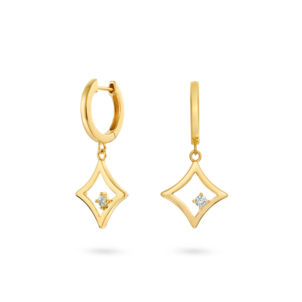 The Gilded Sky Earrings | 18k Yellow Gold & Diamond