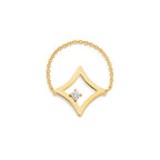The Gilded Sky Chain Ring | 18k Yellow Gold & Diamond