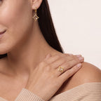 The Gilded Sky Chain Ring | 18k Yellow Gold & Diamond