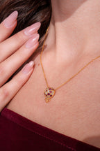The Infinite Bouquet Necklace | 18k Yellow Gold, Diamond & Ruby