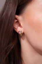 The Infinite Bouquet Earrings | 18k Yellow Gold, Diamond & Ruby
