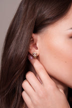 The Infinite Bouquet Earrings | 18k Yellow Gold, Diamond & Ruby