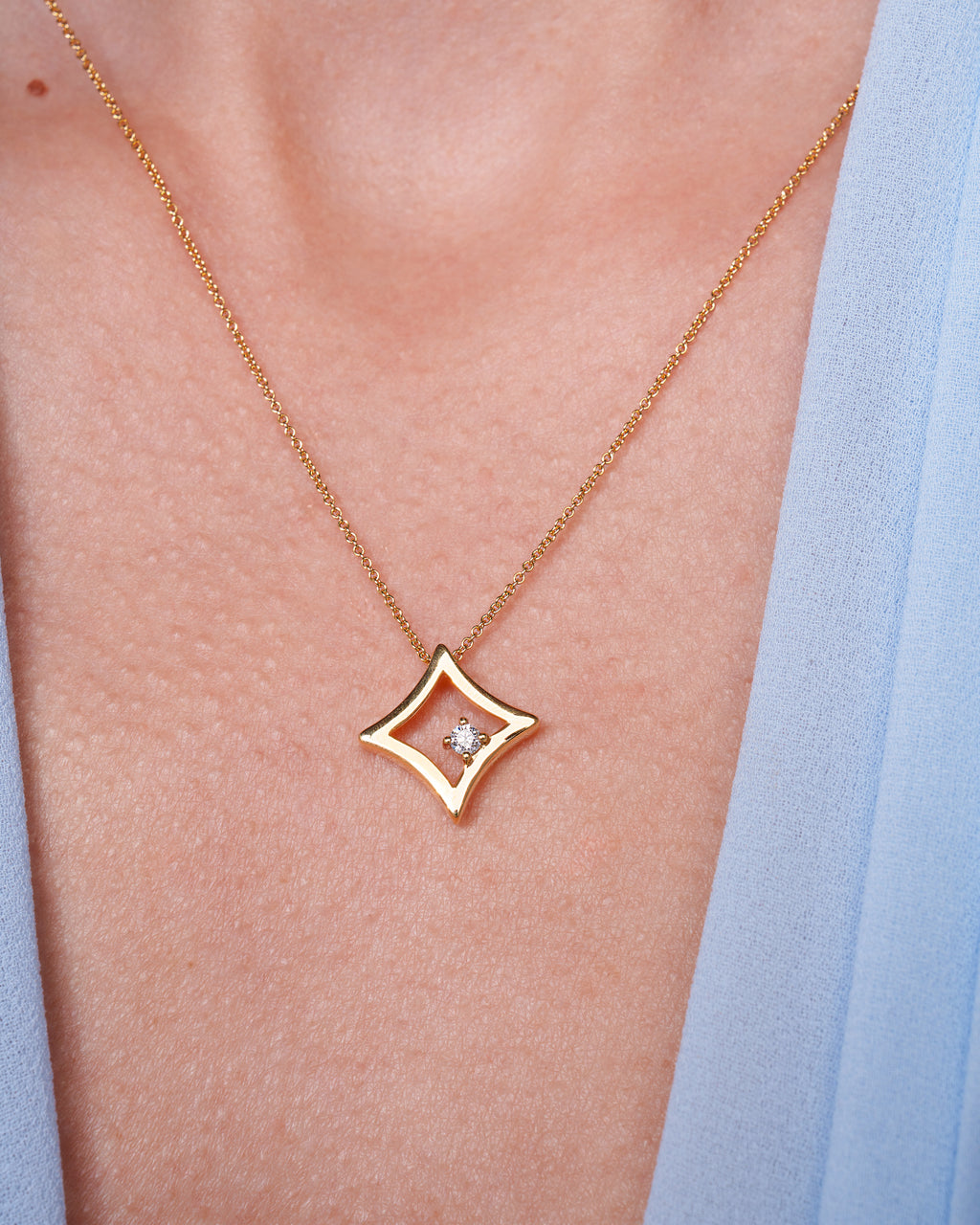 The Gilded Sky Necklace | 18k Yellow Gold & Diamond