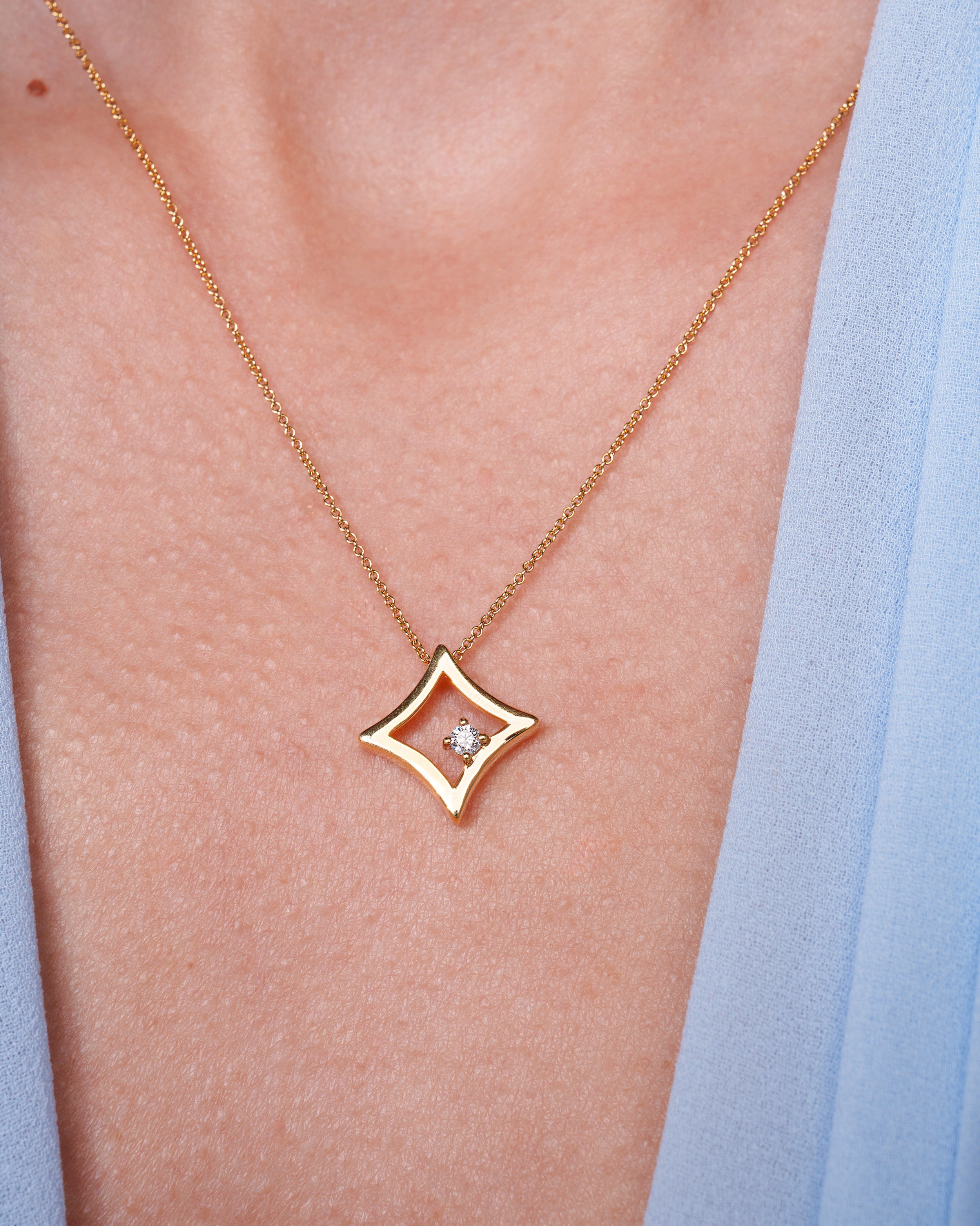 The Gilded Sky Necklace | 18k Yellow Gold & Diamond