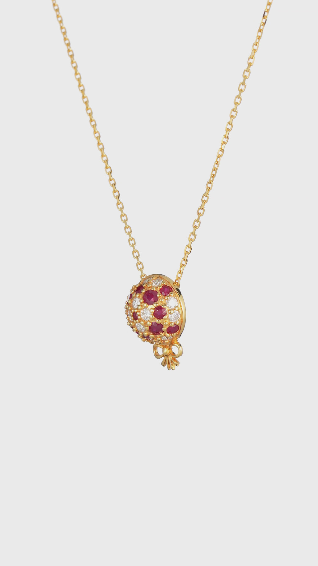 The Infinite Bouquet Necklace | 18k Yellow Gold, Diamond & Ruby